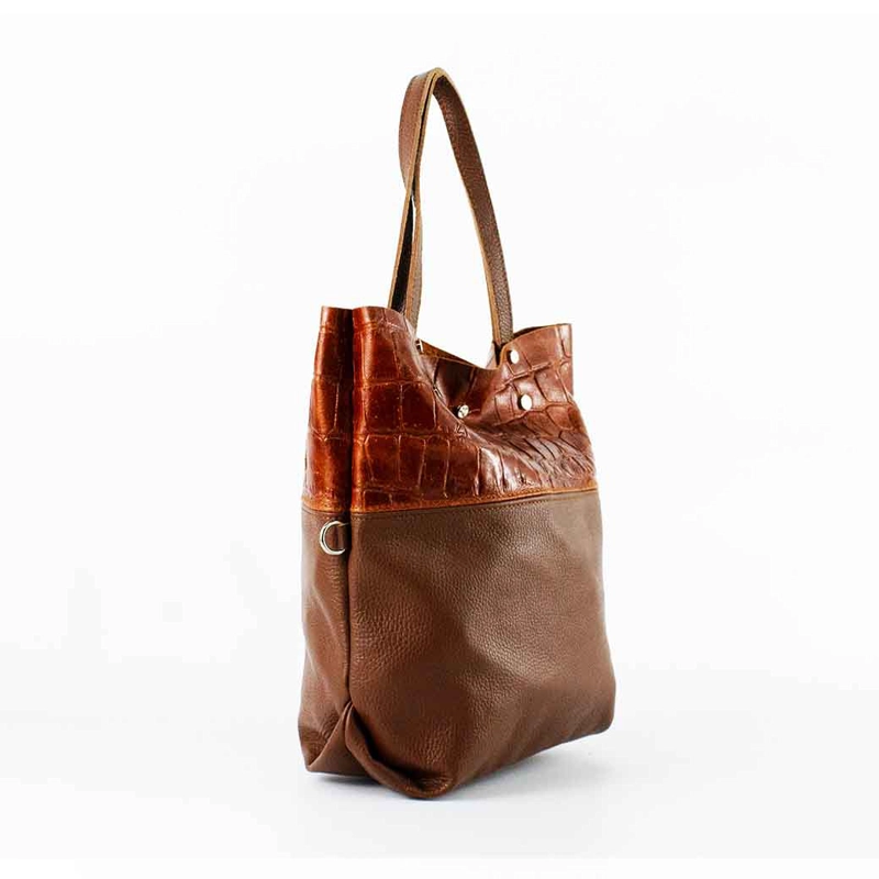 CARTERA DE CUERO COCO BROCHE 743 MUJER TAUPE MAILEA - 2