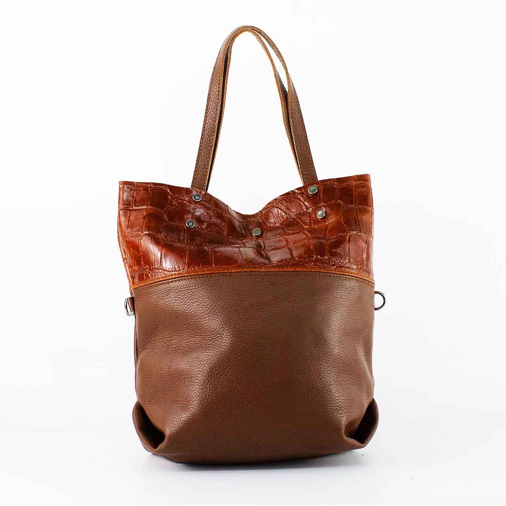 CARTERA DE CUERO COCO BROCHE 743 MUJER TAUPE MAILEA - 3