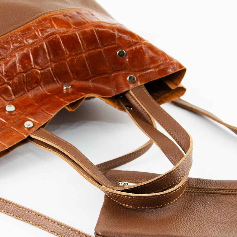 CARTERA DE CUERO COCO BROCHE 743 MUJER TAUPE MAILEA - 8