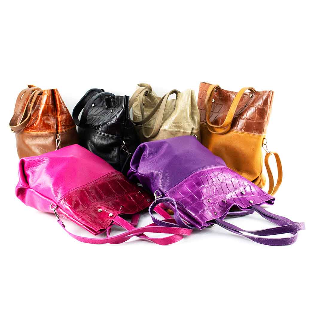 CARTERA DE CUERO COCO BROCHE 743 MUJER TAUPE MAILEA - 9