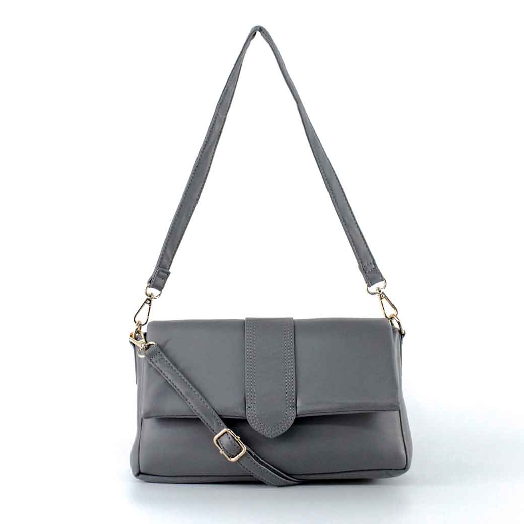 CARTERA ECOCUERO LISA 639 MUJER GRIS MAILEA - 1