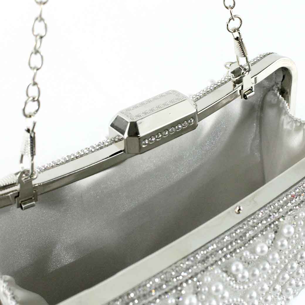 CARTERA PERLA DE NOCHE 860 MUJER PLATEADO MAILEA - 5