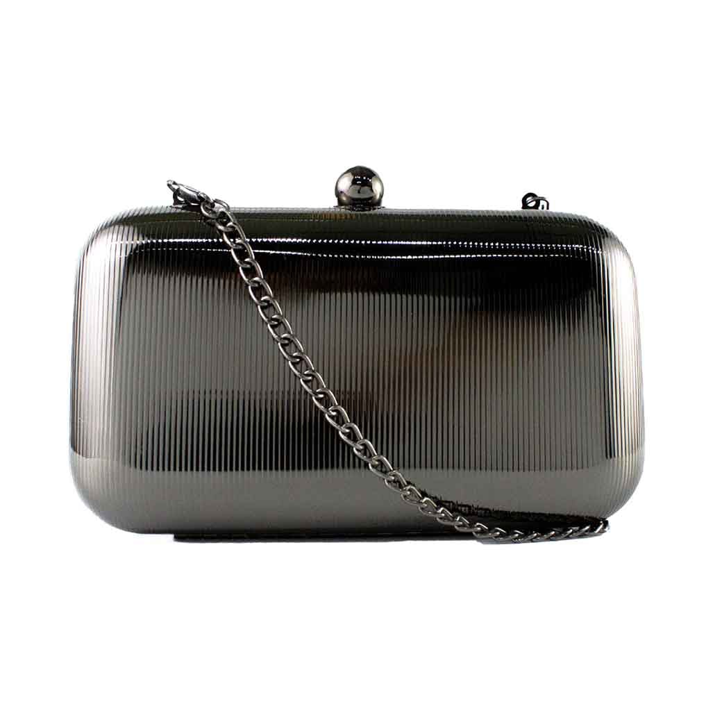 CARTERA METALIZADA DE NOCHE RIGIDA 867 MUJER NEGRO MAILEA - 1