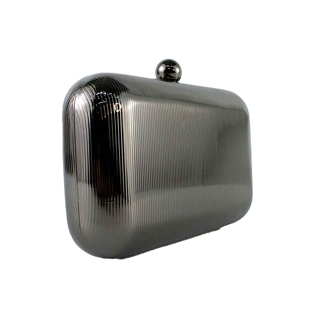 CARTERA METALIZADA DE NOCHE RIGIDA 867 MUJER NEGRO MAILEA - 2