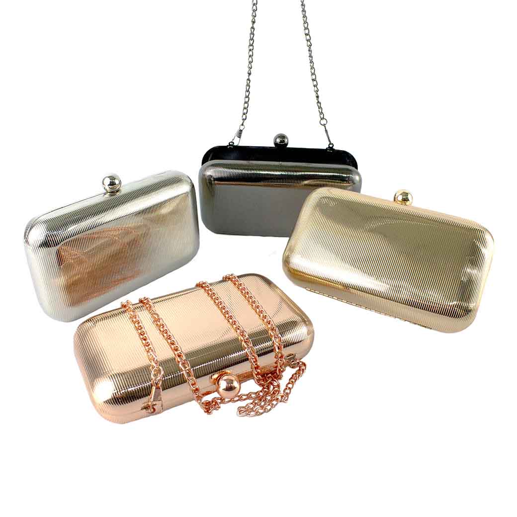 CARTERA METALIZADA DE NOCHE RIGIDA 867 MUJER NEGRO MAILEA - 7