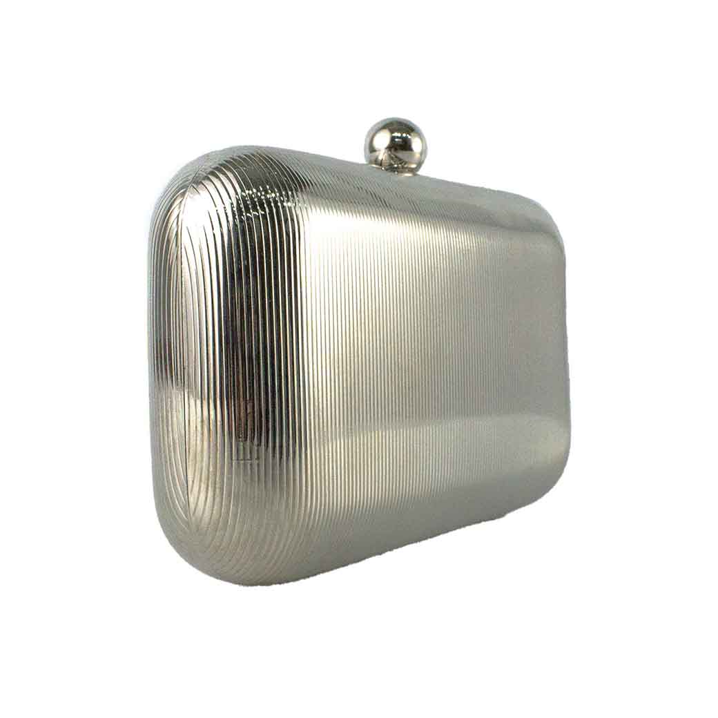 CARTERA METALIZADA DE NOCHE RIGIDA 867 MUJER PLATEADO MAILEA - 2