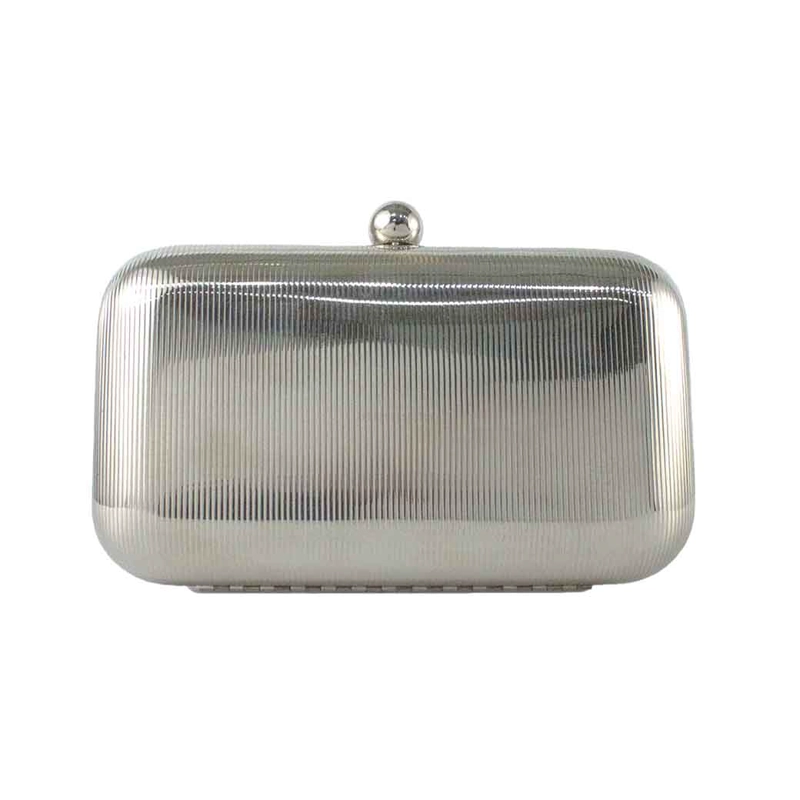 CARTERA METALIZADA DE NOCHE RIGIDA 867 MUJER PLATEADO MAILEA - 3