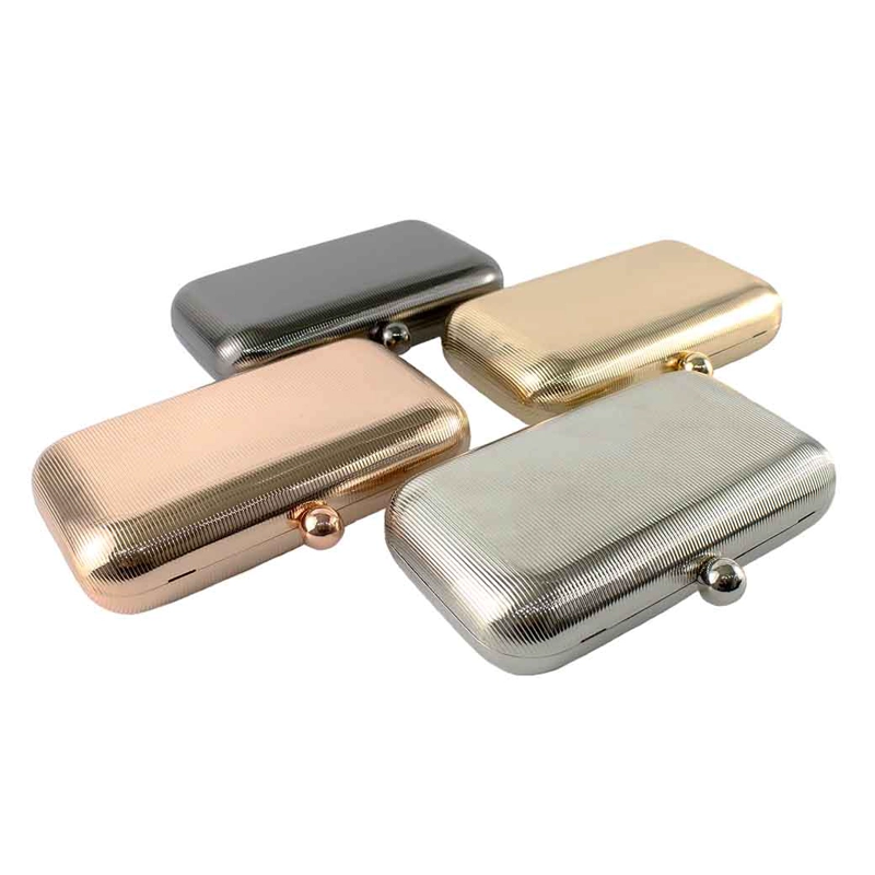 CARTERA METALIZADA DE NOCHE RIGIDA 867 MUJER PLATEADO MAILEA - 6