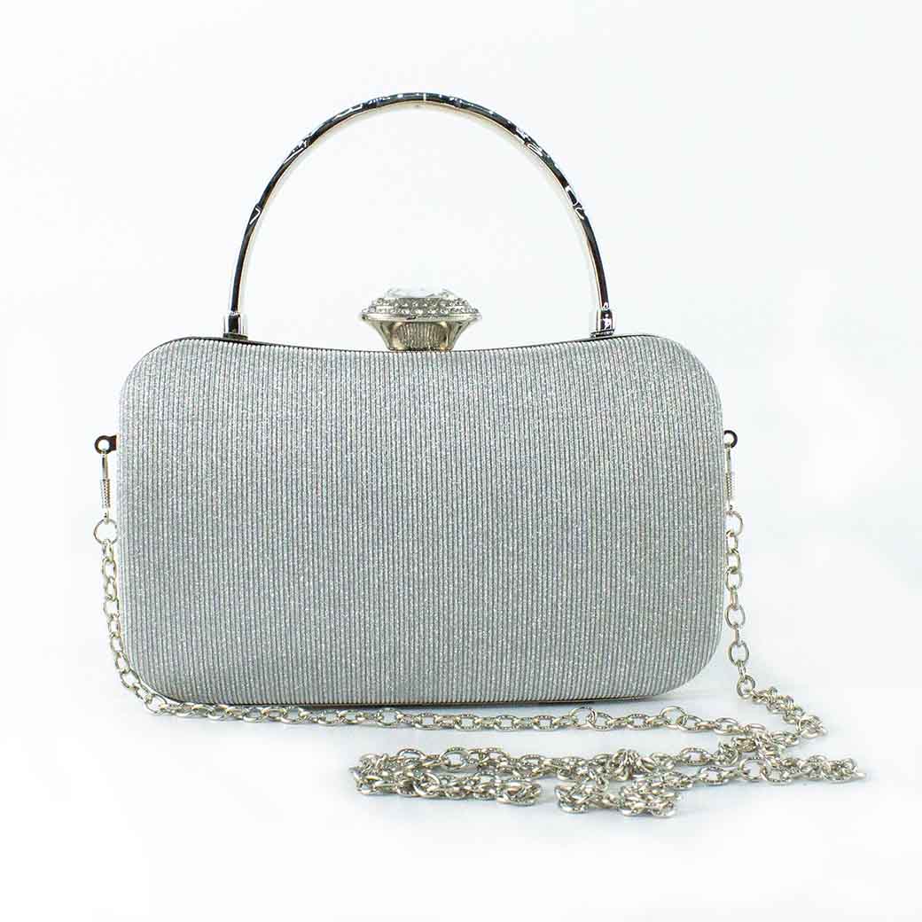 CARTERA DE NOCHE 872 MUJER PLATEADO MAILEA - 4