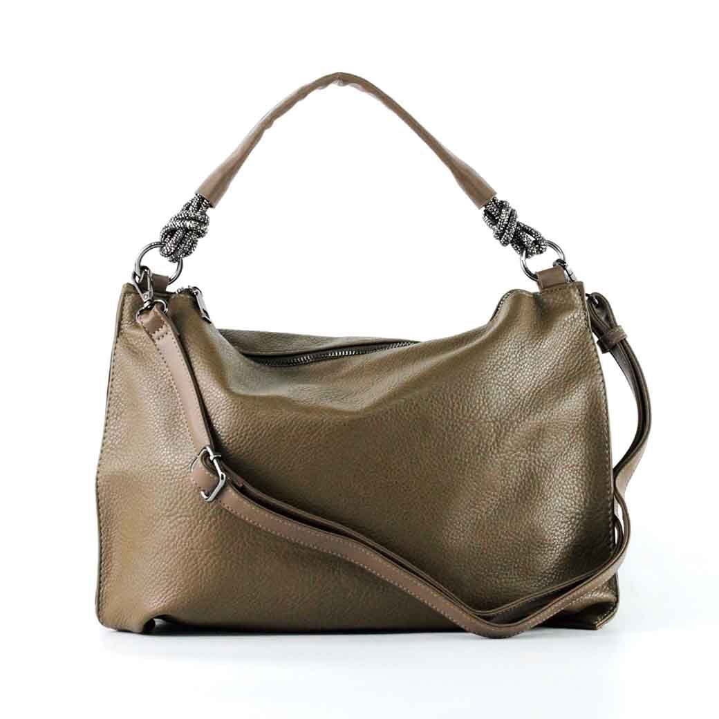 CARTERA ECOCUERO POROSA 524 MUJER KHAKI MAILEA - 4