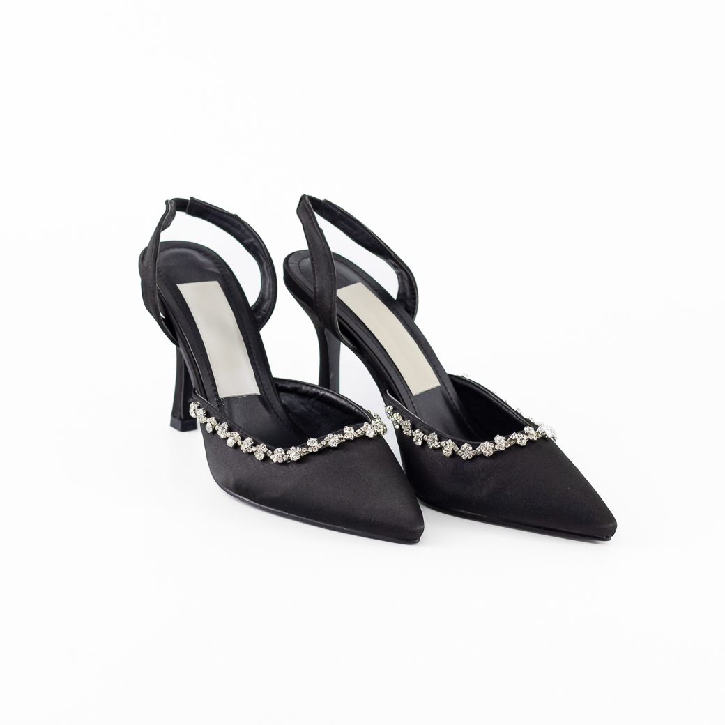 STILLETO FIESTA BORDE DE PIEDRAS 428 MUJER NEGRO MAILEA - 5