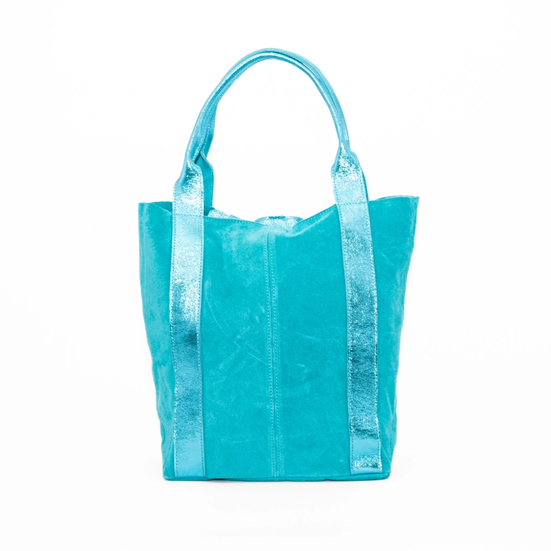 CARTERA RENO CON MANILLA METAL TURQUESA - 1