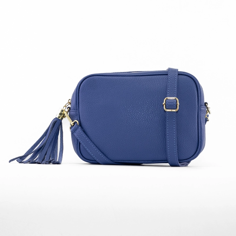 CARTERA CUERO RECTANGULAR LISA LILA - 1