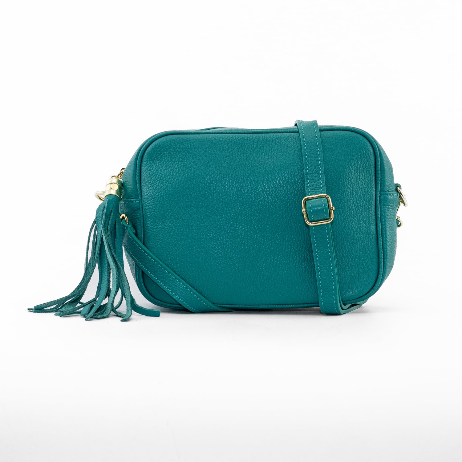 CARTERA CUERO RECTANGULAR LISA VERDE - 1