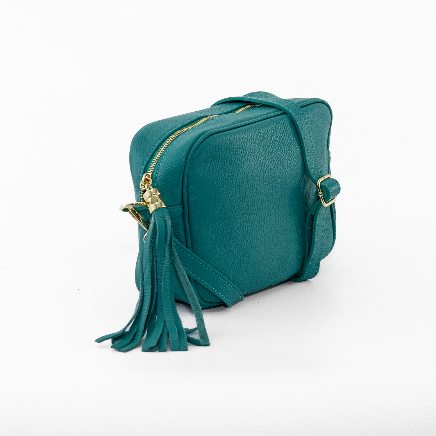 CARTERA CUERO RECTANGULAR LISA VERDE - 2