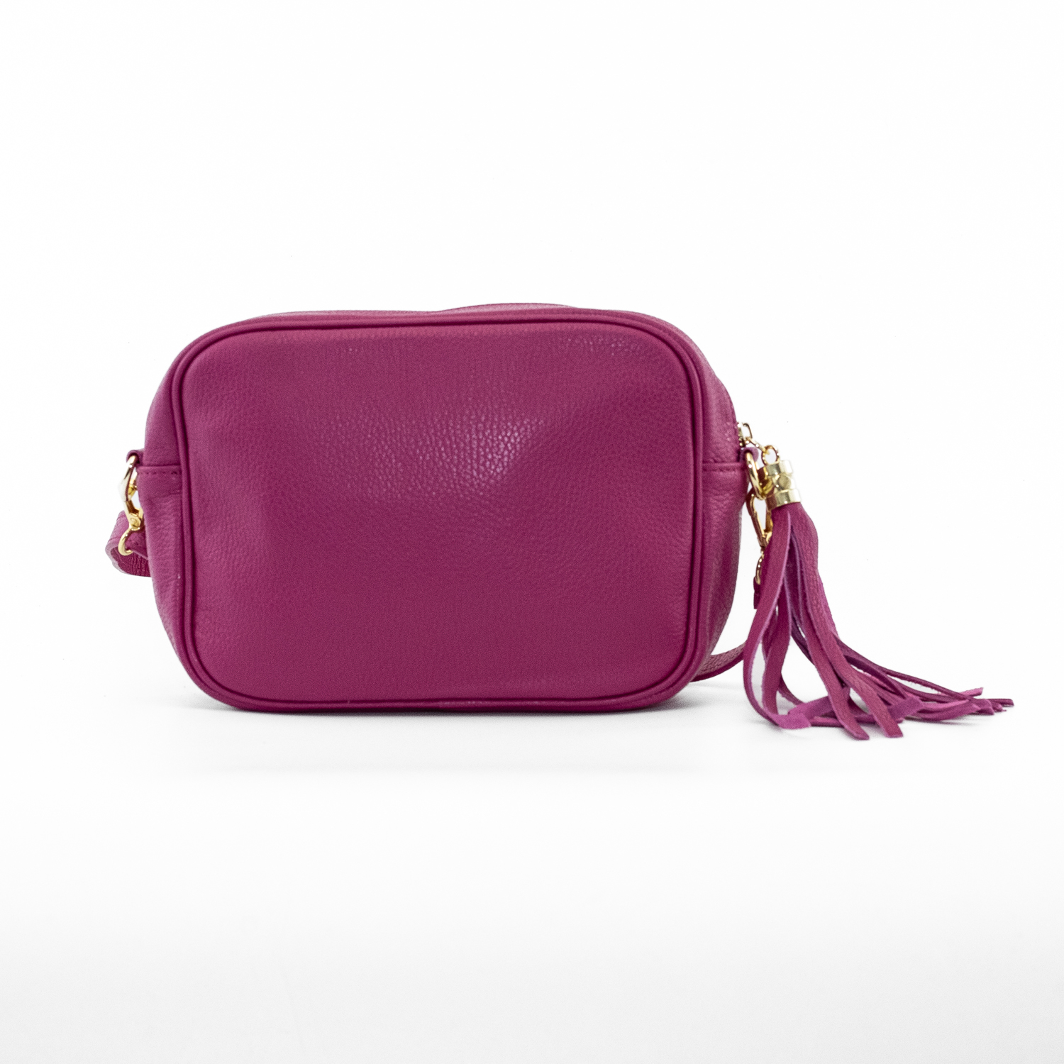 CARTERA CUERO RECTANGULAR LISA FUSCIA - 3