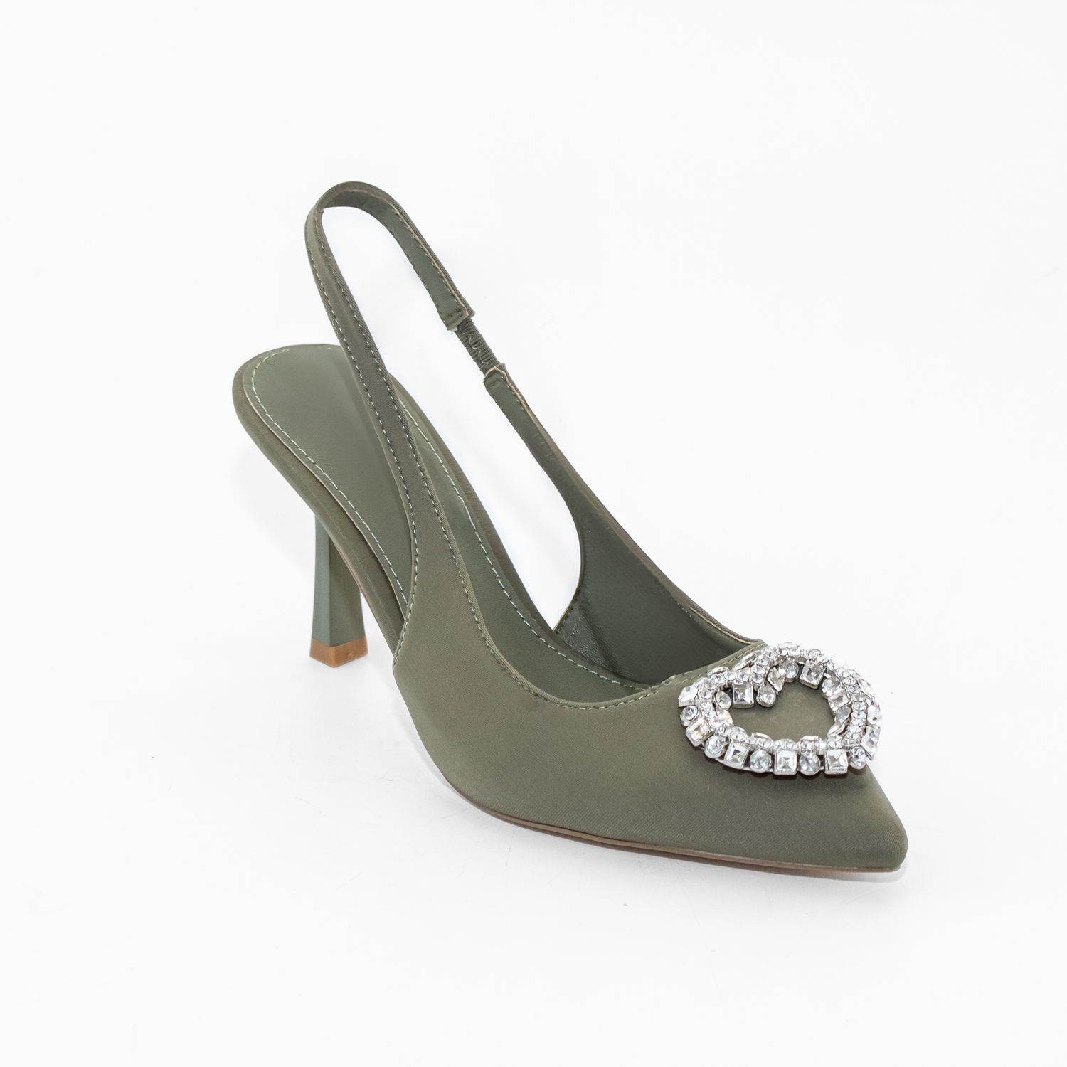 STILETTO ABIERTO APLICACION STRASS AZUL MAILEA - 2