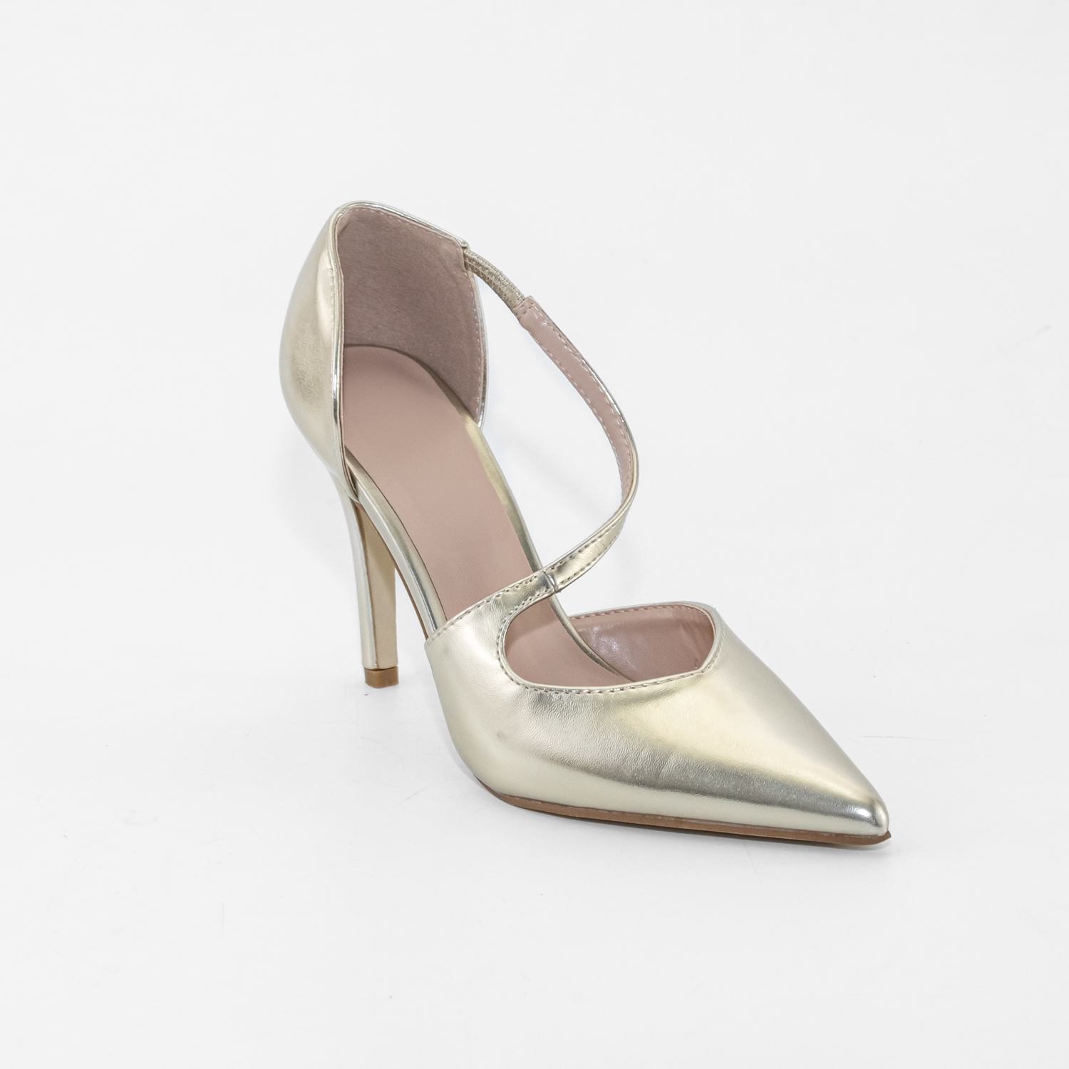 STILETTO CERRADO C/CORREA FRONTAL ORO MAILEA - 2