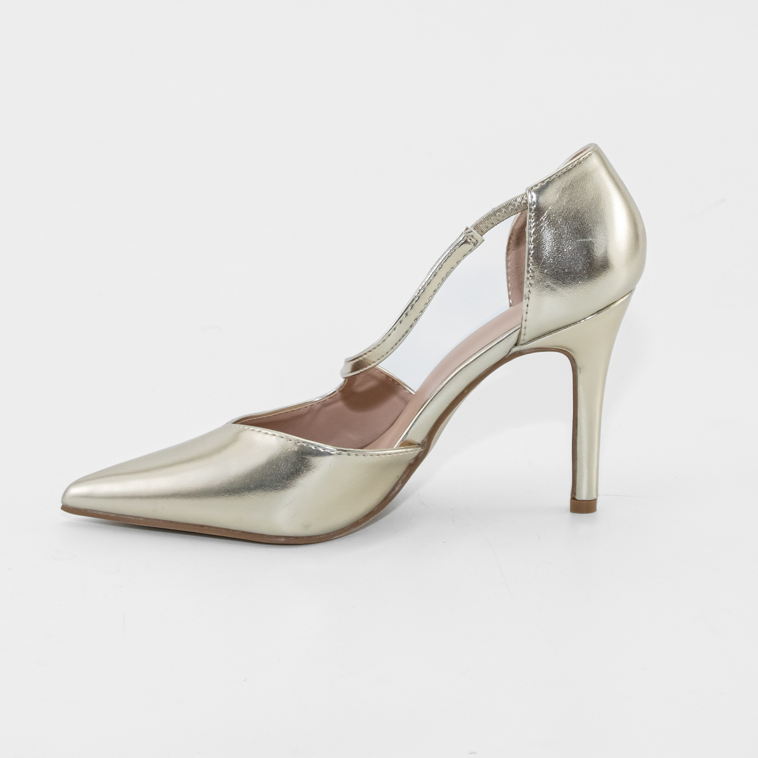 STILETTO CERRADO C/CORREA FRONTAL ORO MAILEA - 3