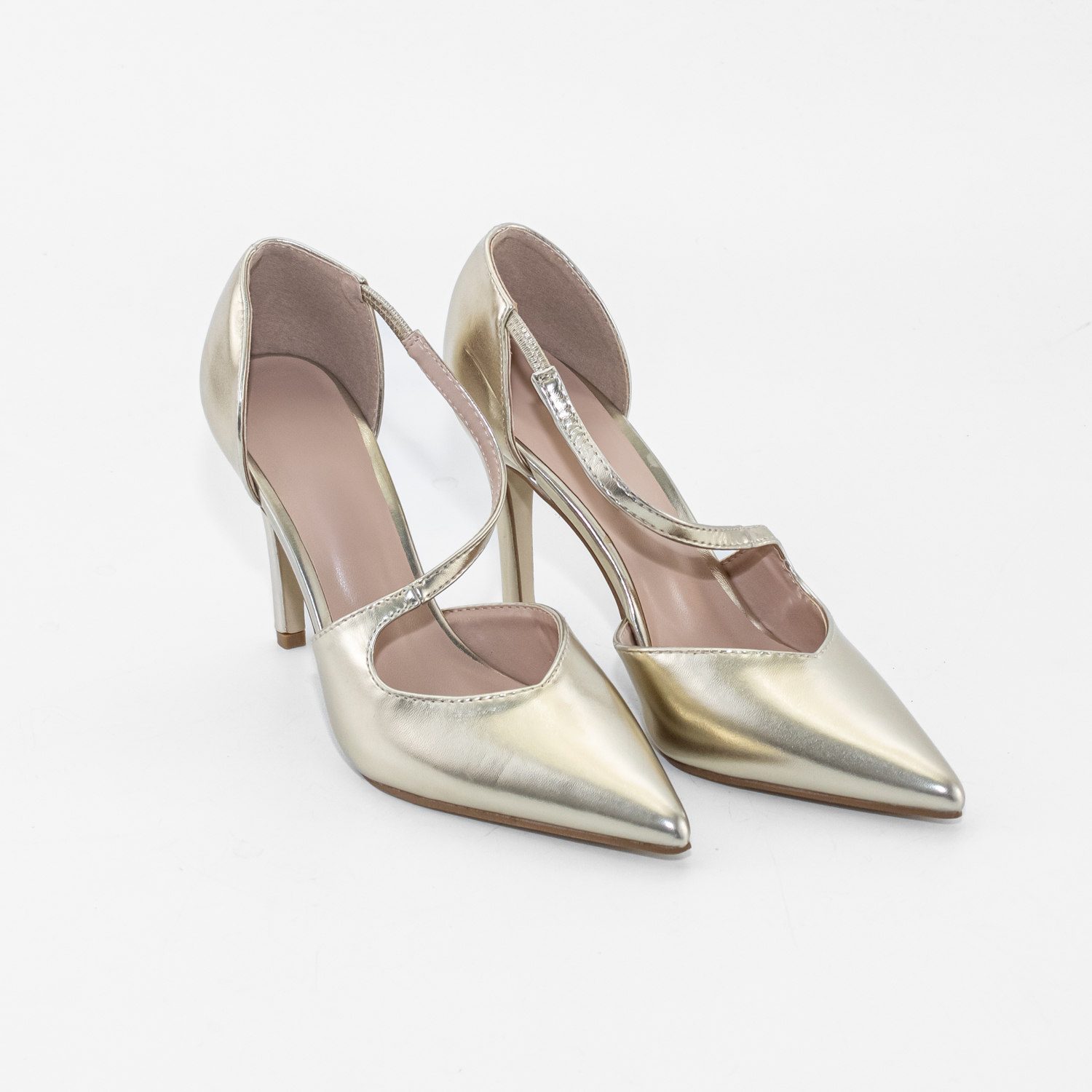 STILETTO CERRADO C/CORREA FRONTAL ORO MAILEA - 4