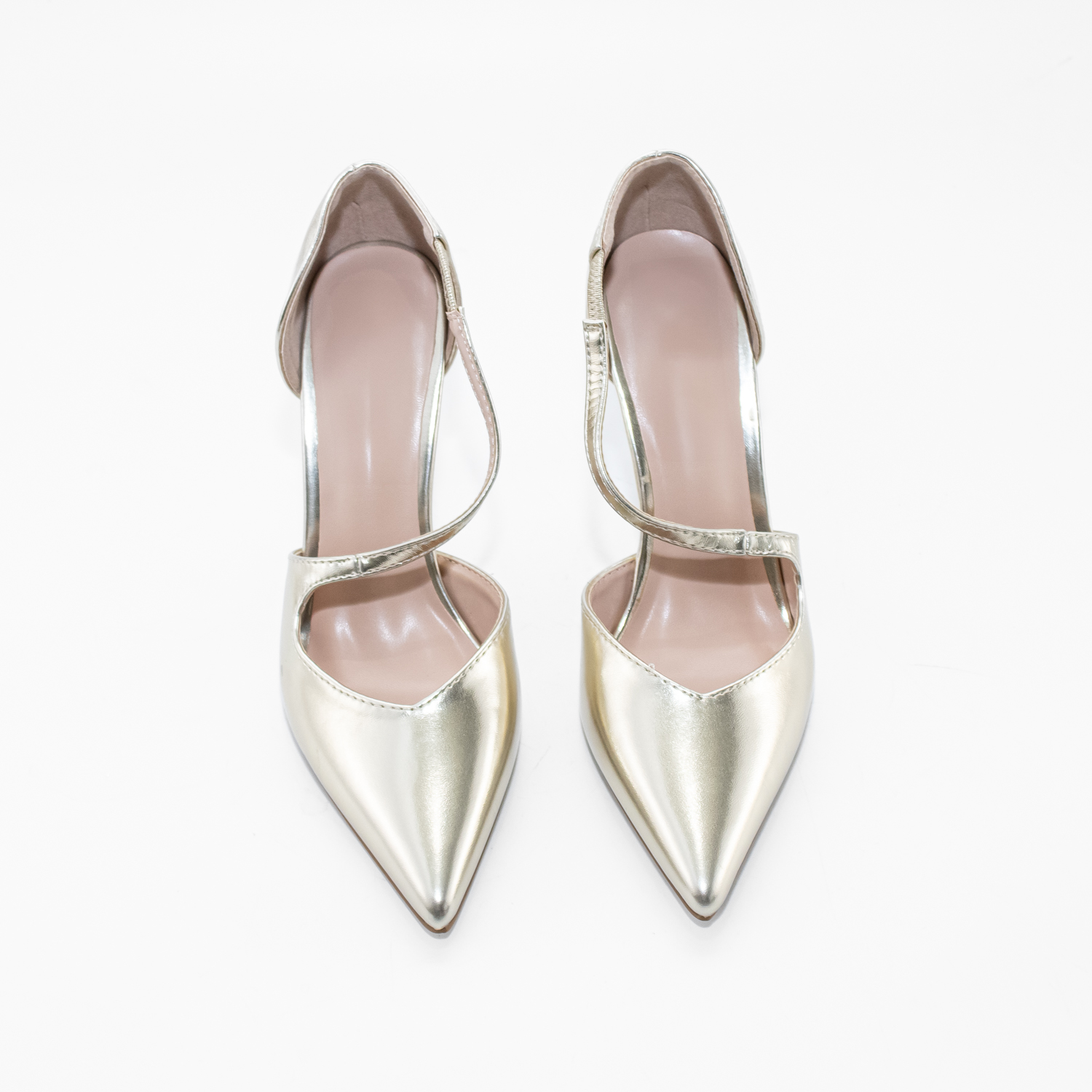 STILETTO CERRADO C/CORREA FRONTAL ORO MAILEA - 5