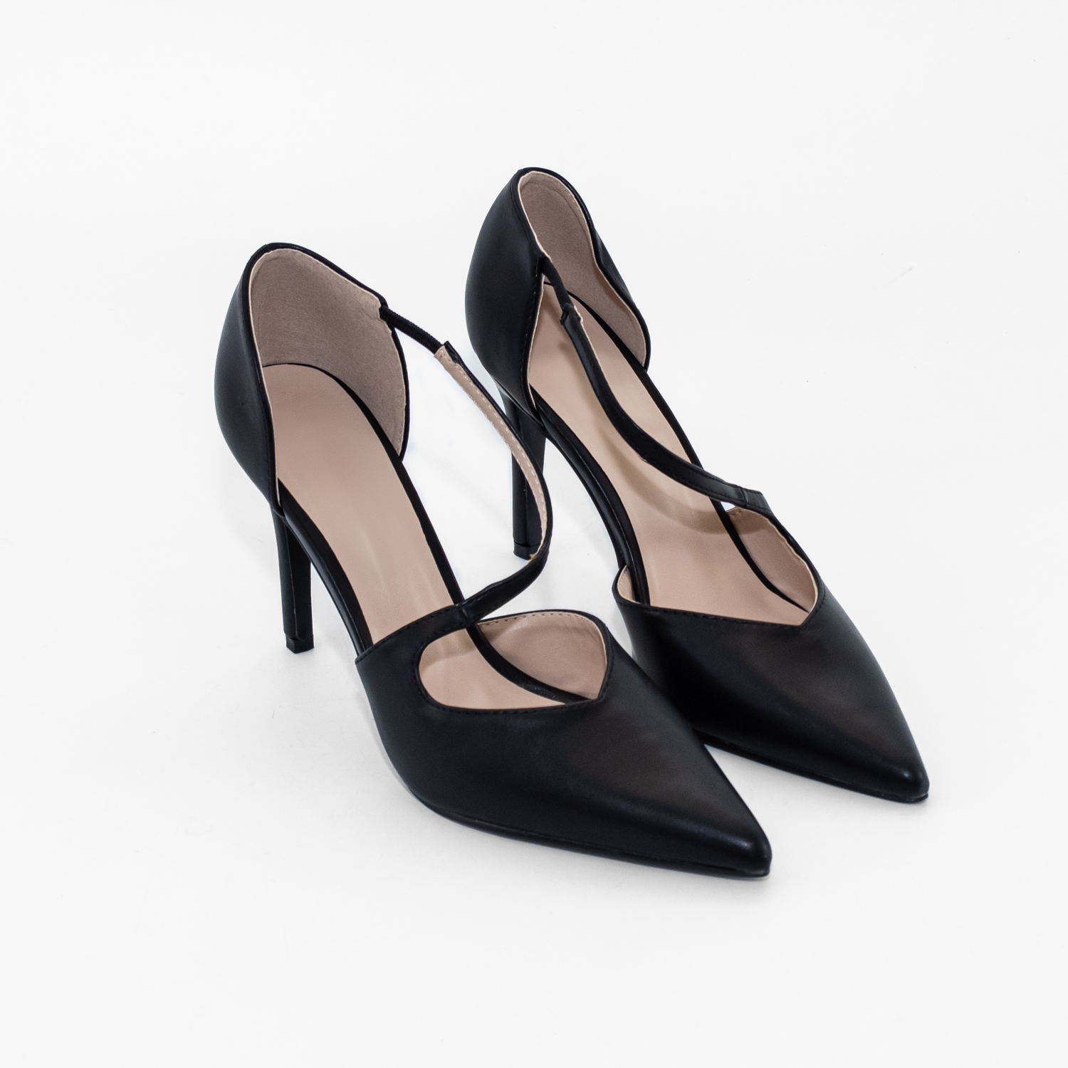 STILETTO CERRADO C/CORREA FRONTAL NEGRO MAILEA - 4