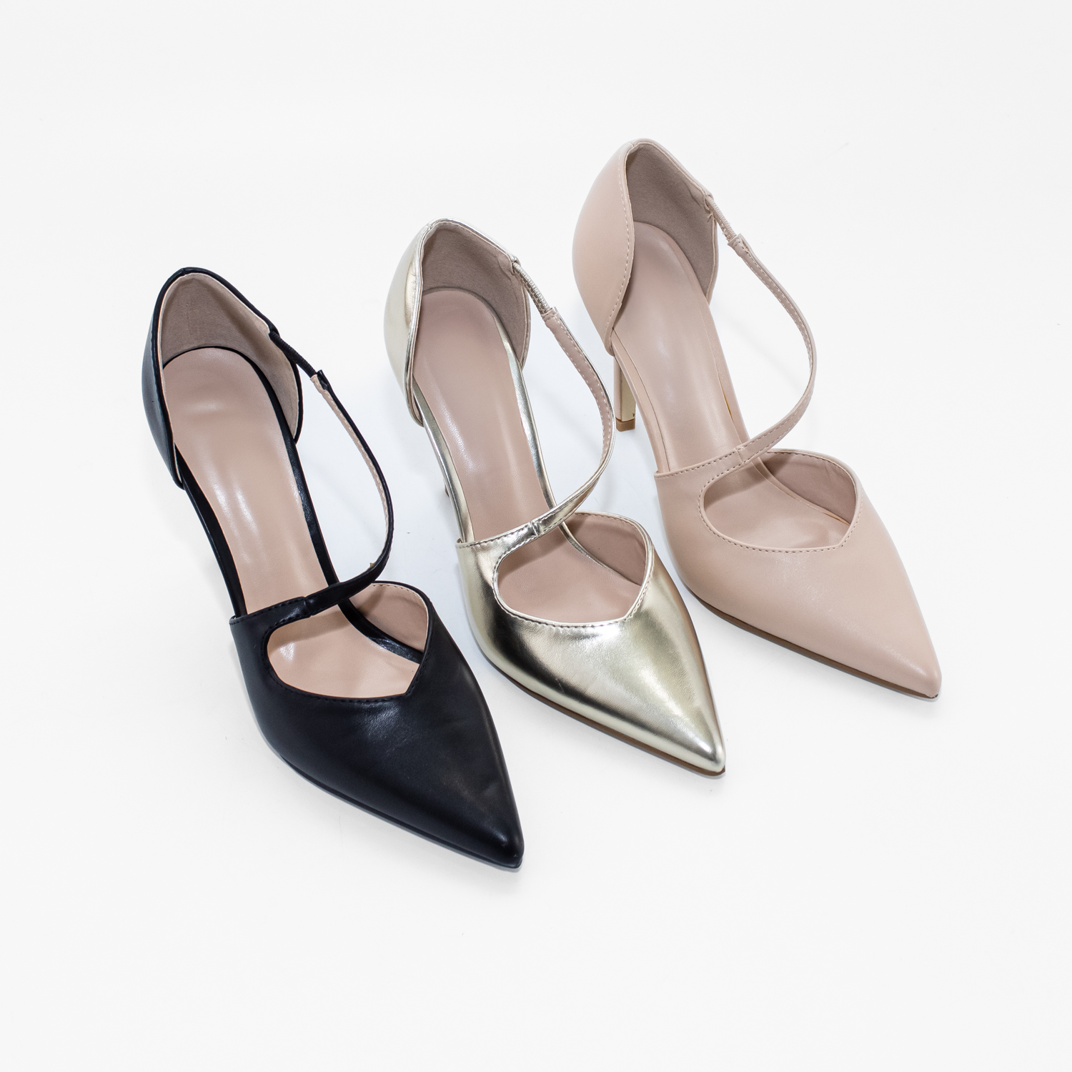 STILETTO CERRADO C/CORREA FRONTAL NEGRO MAILEA - 6