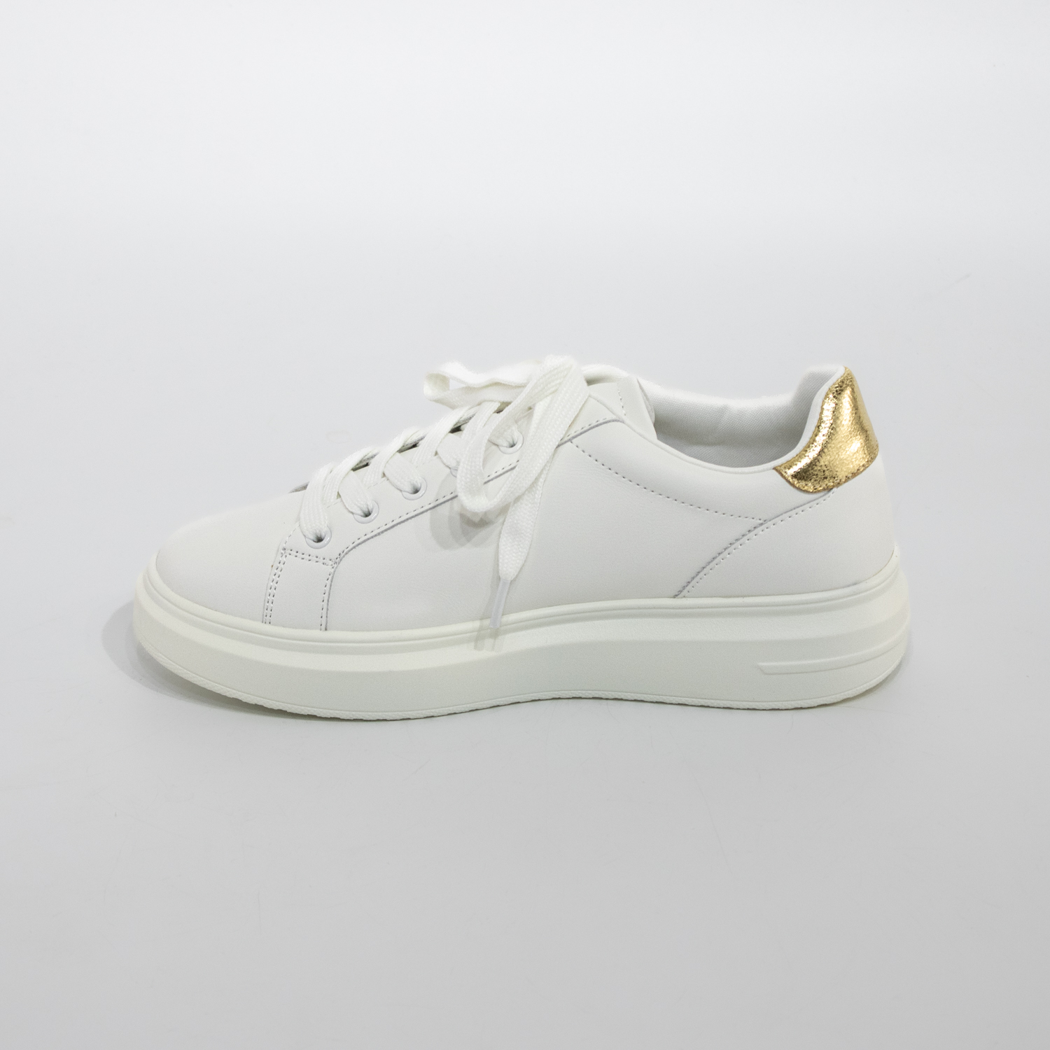 ZAPATILLA PLANA PIEDRAS LATERALES BLANCO - 3
