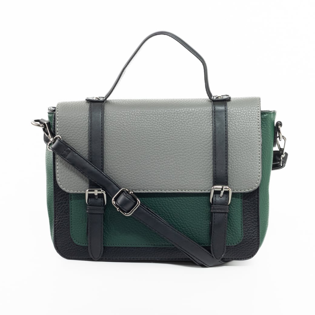 CARTERA ESCOLOR C/ 2 HEBILLAS TAUPE - 1