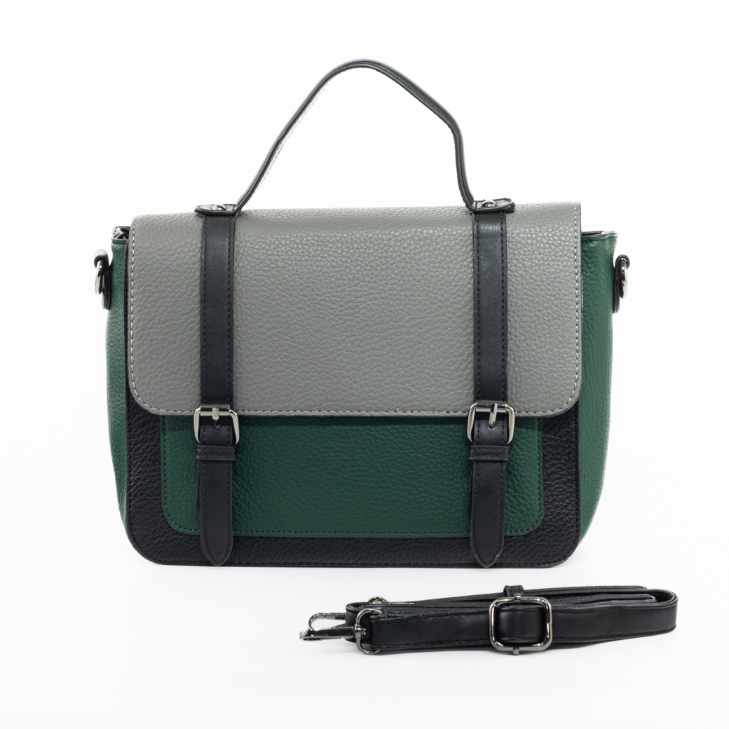 CARTERA ESCOLOR C/ 2 HEBILLAS TAUPE - 3