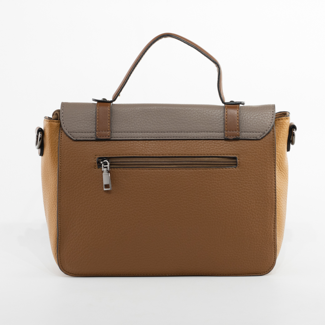 CARTERA ESCOLOR C/ 2 HEBILLAS TAUPE - 4