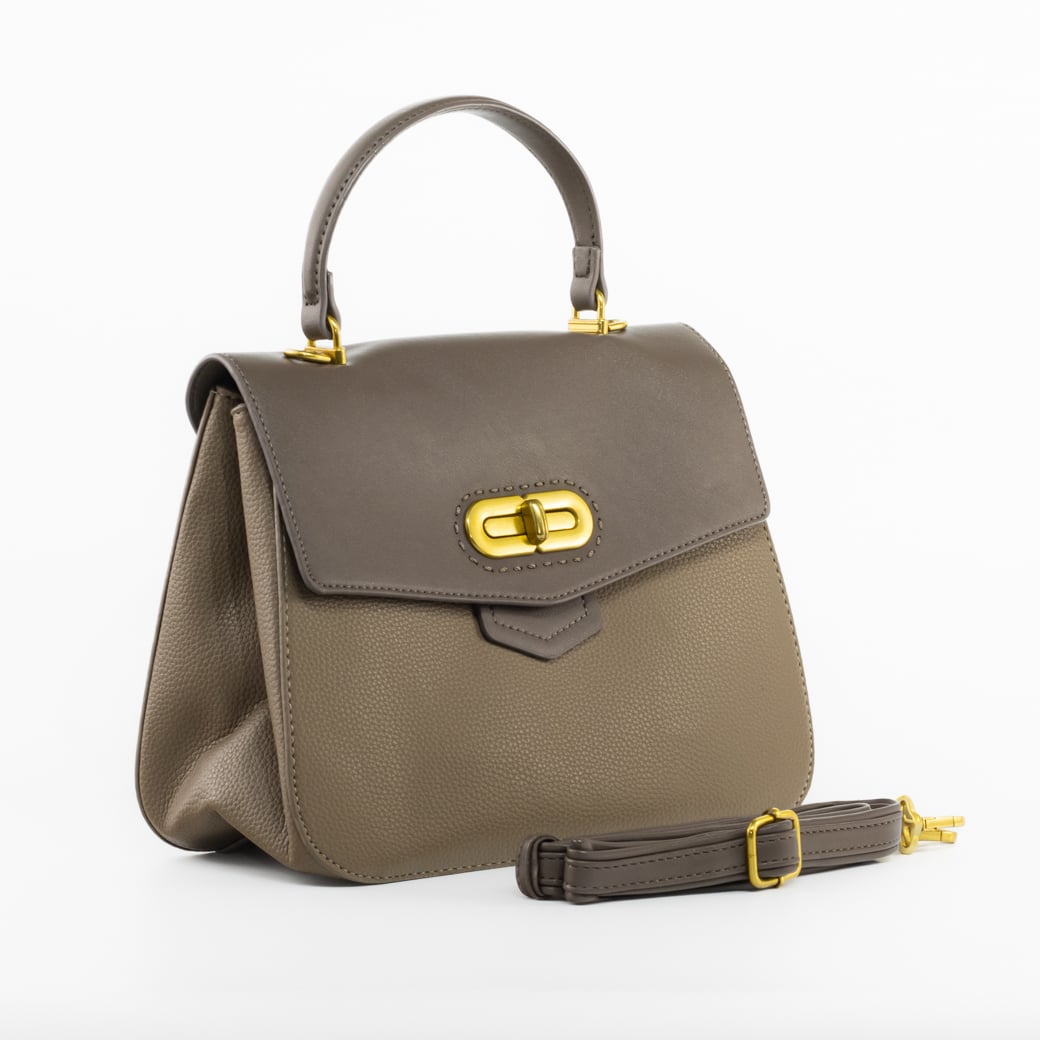 CARTERA RIGIDA CERROJO OVALADO KHAKI - 3