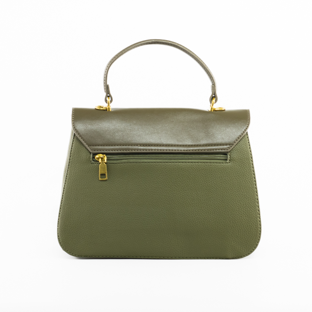 CARTERA RIGIDA CERROJO OVALADO KHAKI - 4