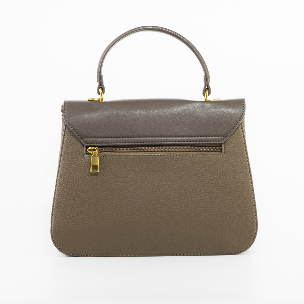 CARTERA RIGIDA CERROJO OVALADO KHAKI - 4