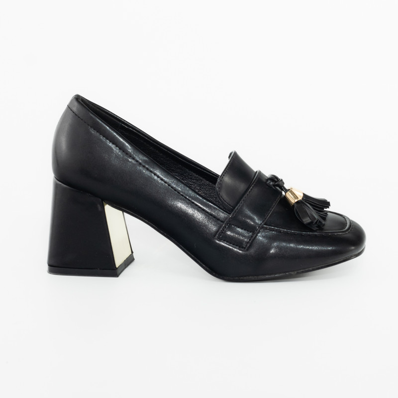 ZAPATO ECOCUERO ELASTICADO NEGRO MAILEA - 2
