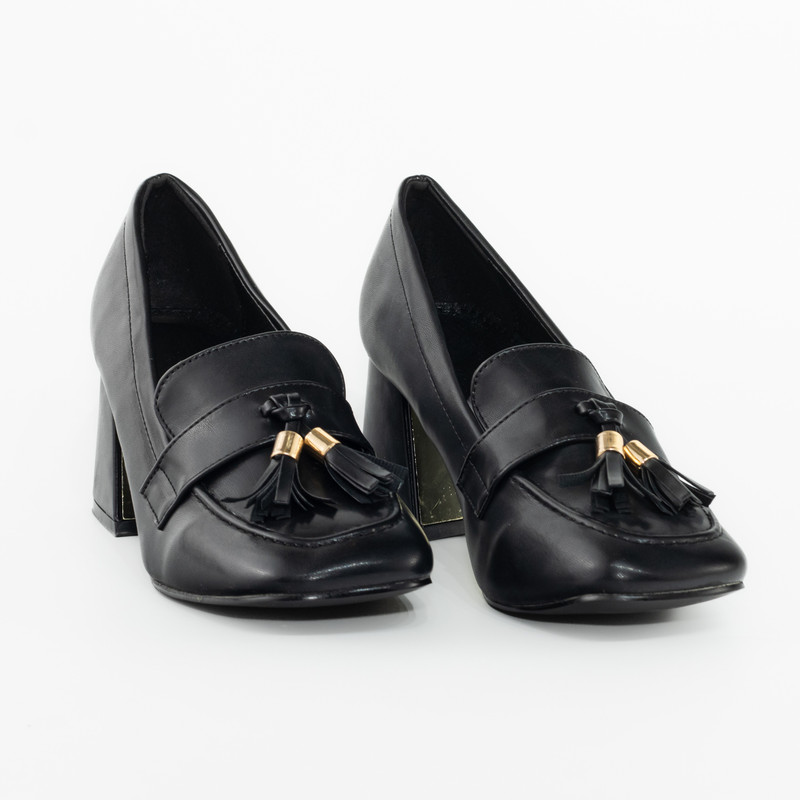 ZAPATO ECOCUERO ELASTICADO NEGRO MAILEA - 4