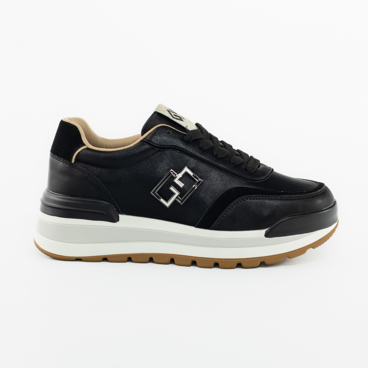 ZAPATILLAS ECOCUERO NEGRO MAILEA - 1
