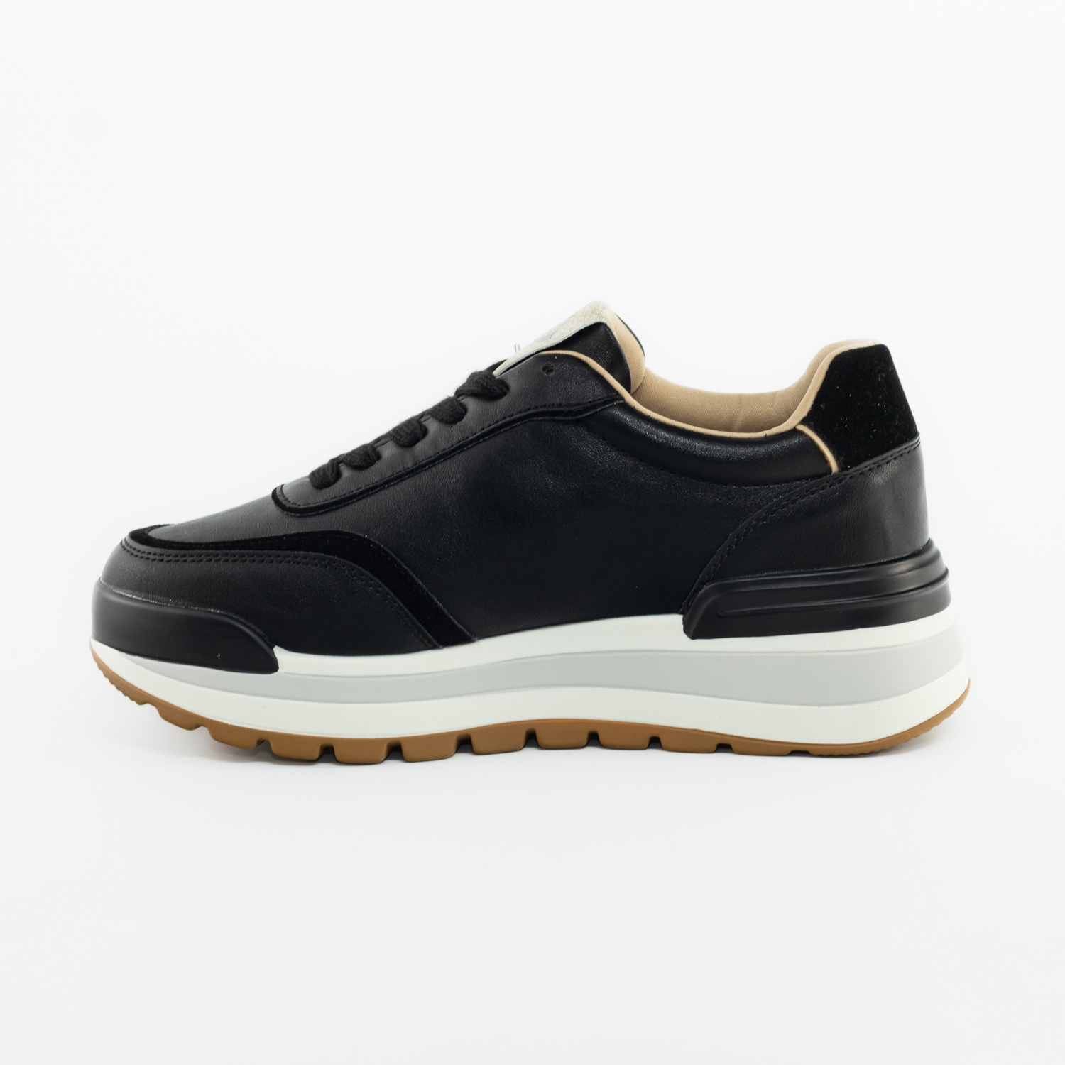 ZAPATILLAS ECOCUERO NEGRO MAILEA - 3