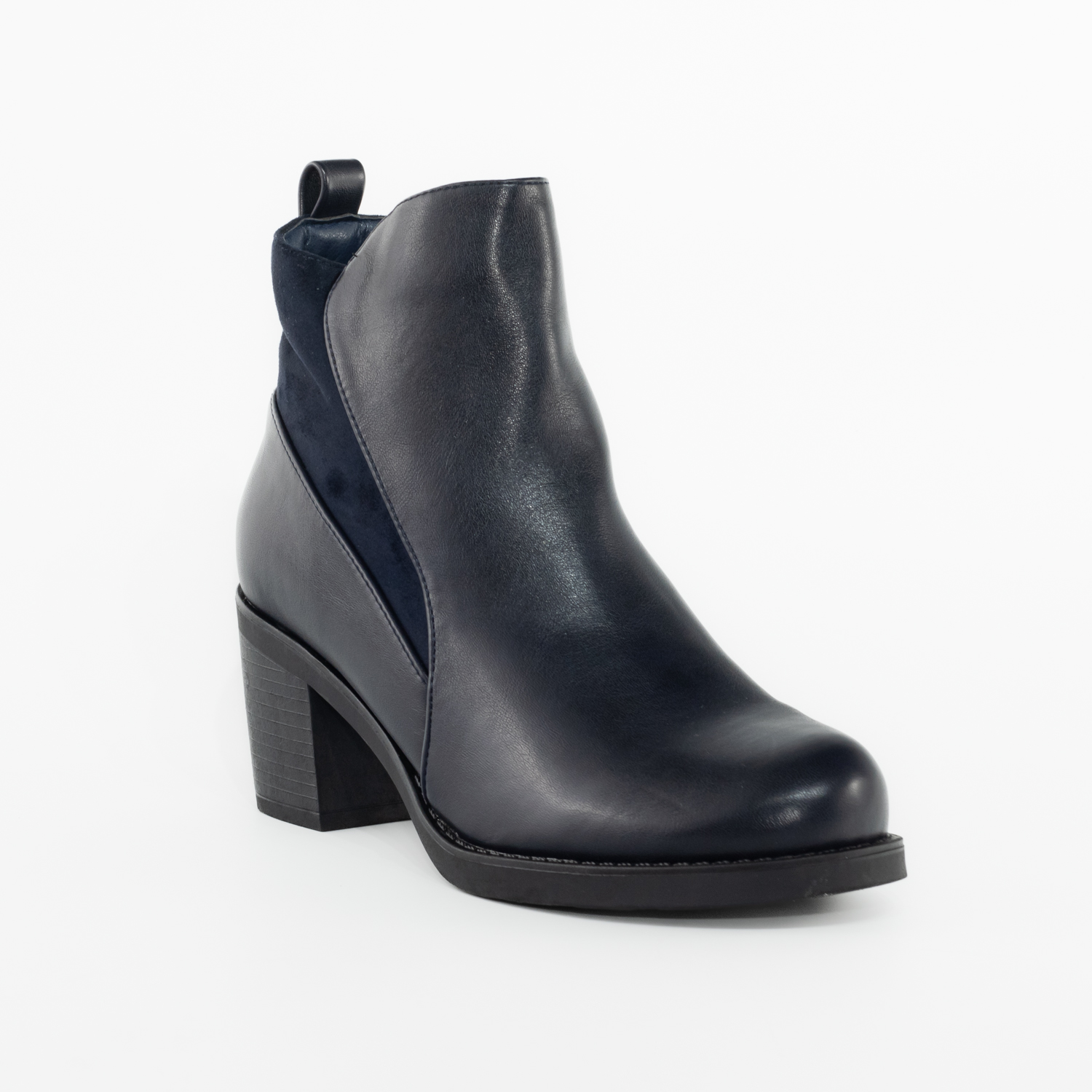 BOTIN ECOCUERO BRILLANTE AZUL MAILEA - 2