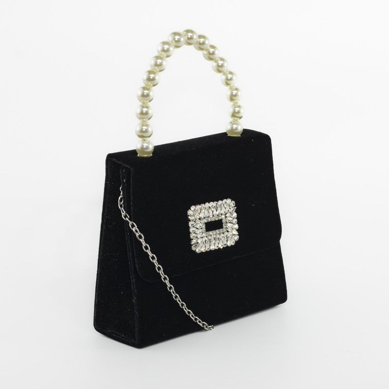 CARTERA NOCHE MANILLA PERLAS TERCIOPELO MAILEA - 2