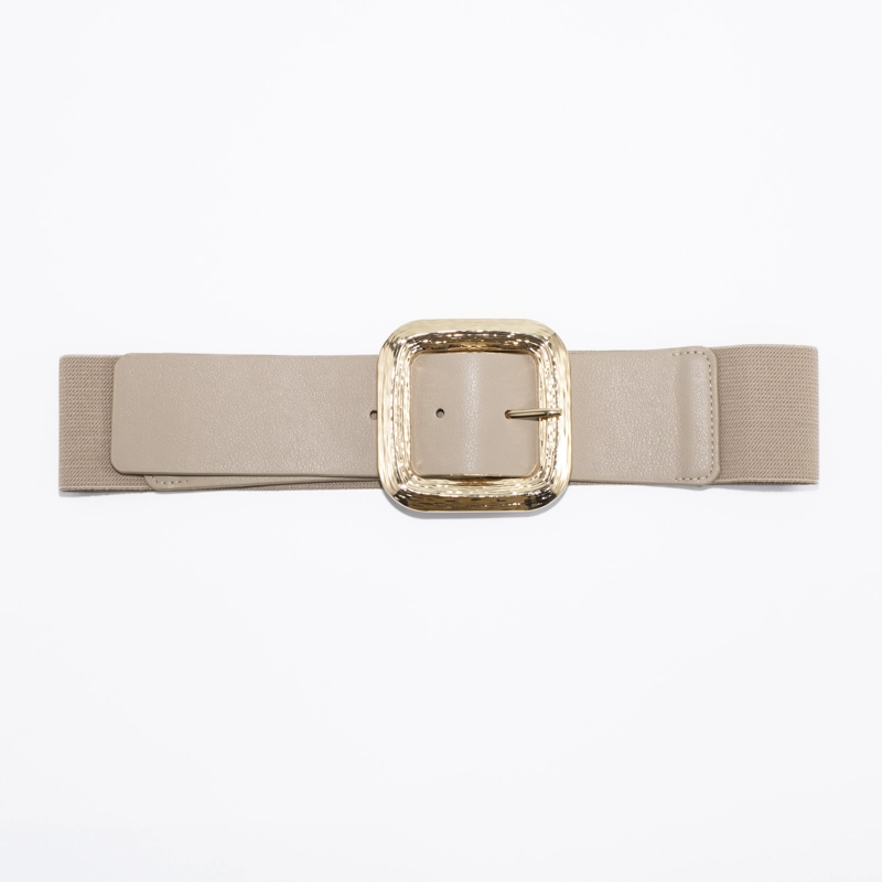 CINTURON ELAST. HEB. GRANDE CUADRADA TAUPE - 2