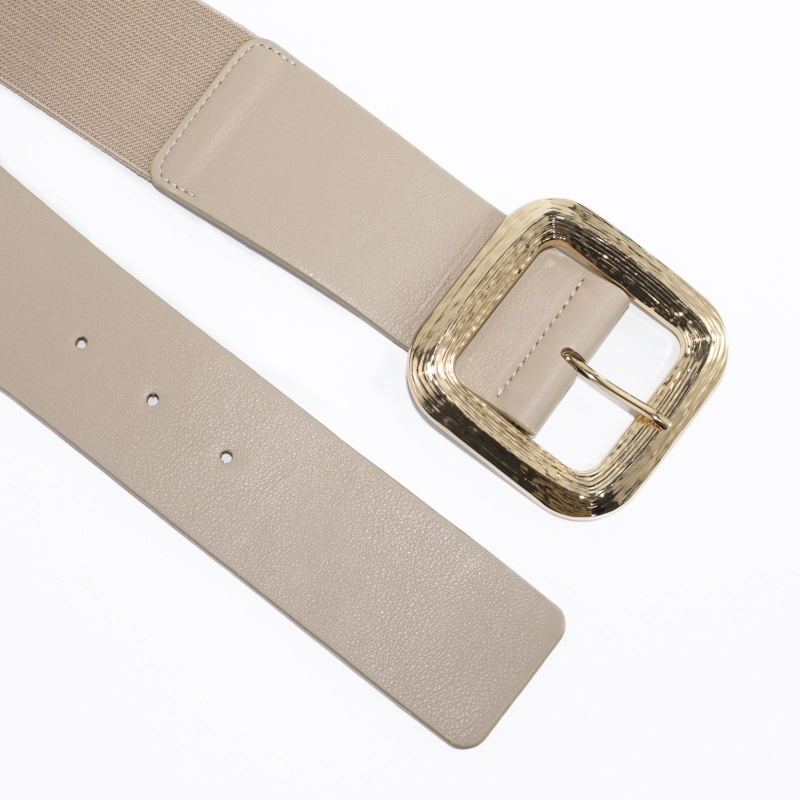 CINTURON ELAST. HEB. GRANDE CUADRADA TAUPE - 3