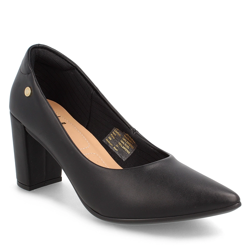 ZAPATO TACO MUJER BATA CARMEN NEGRO - 1