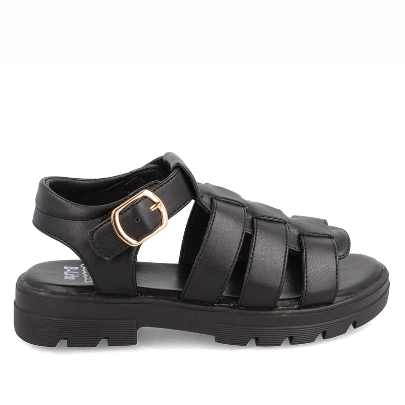 SANDALIA NIÑA BUBBLEGUMMERS NEGRO DUNIA - 1