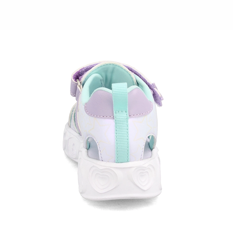 SANDALIA NIÑA BUBBLEGUMMERS LILA HEART LIGHT - 3