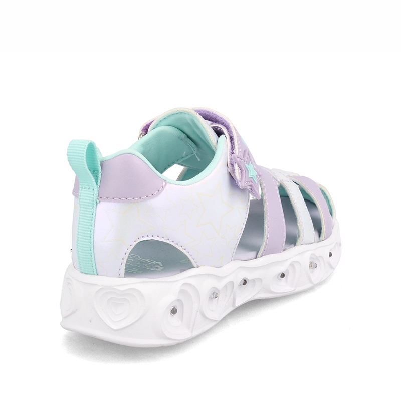 SANDALIA NIÑA BUBBLEGUMMERS LILA HEART LIGHT - 4