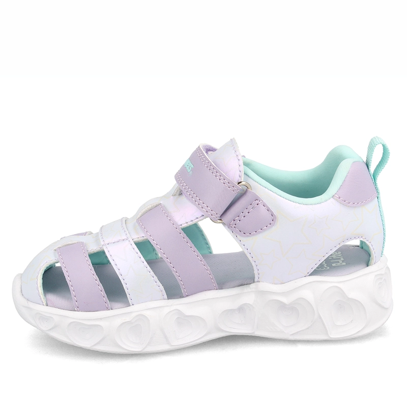 SANDALIA NIÑA BUBBLEGUMMERS LILA HEART LIGHT - 5