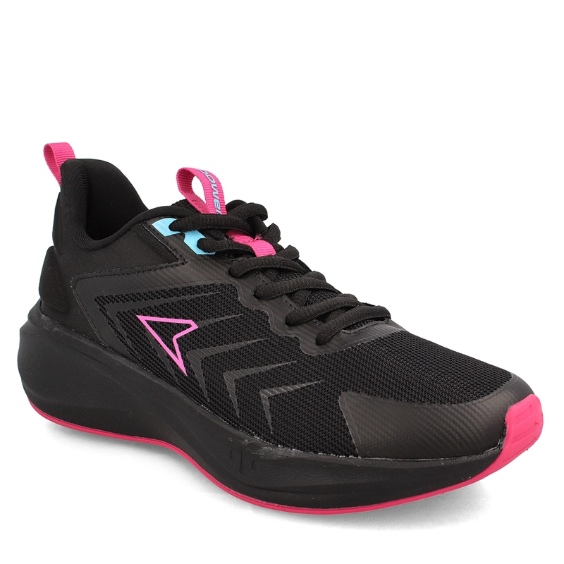 ZAPATILLA MUJER POWER SWIFT NEGRO-ROSADO - 1