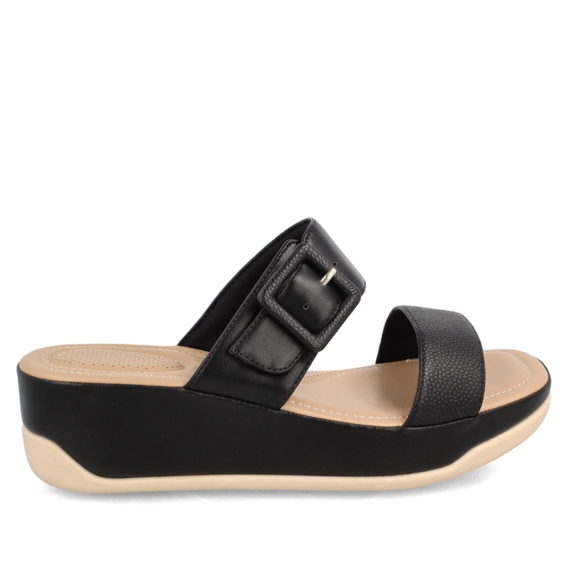 SANDALIA MUJER BATA NEGRO CAROL - 1