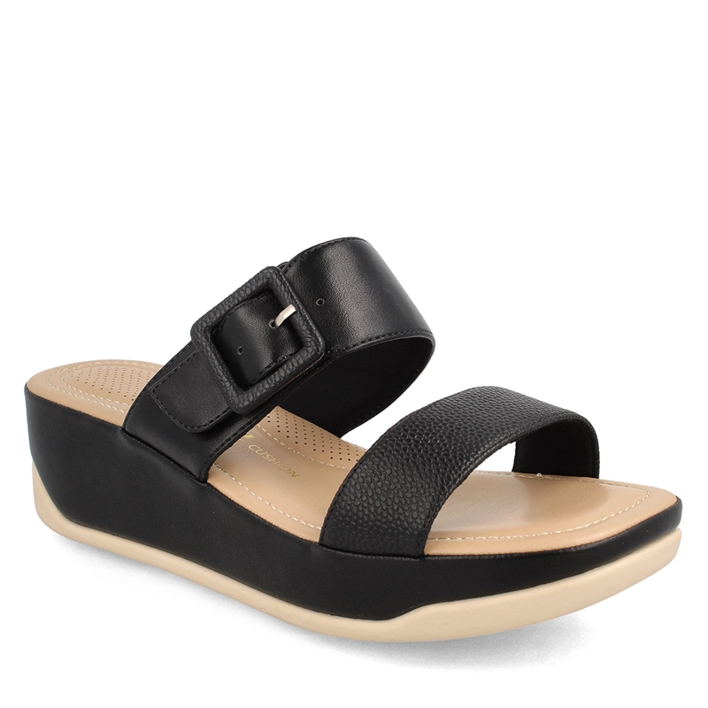 SANDALIA MUJER BATA NEGRO CAROL - 2